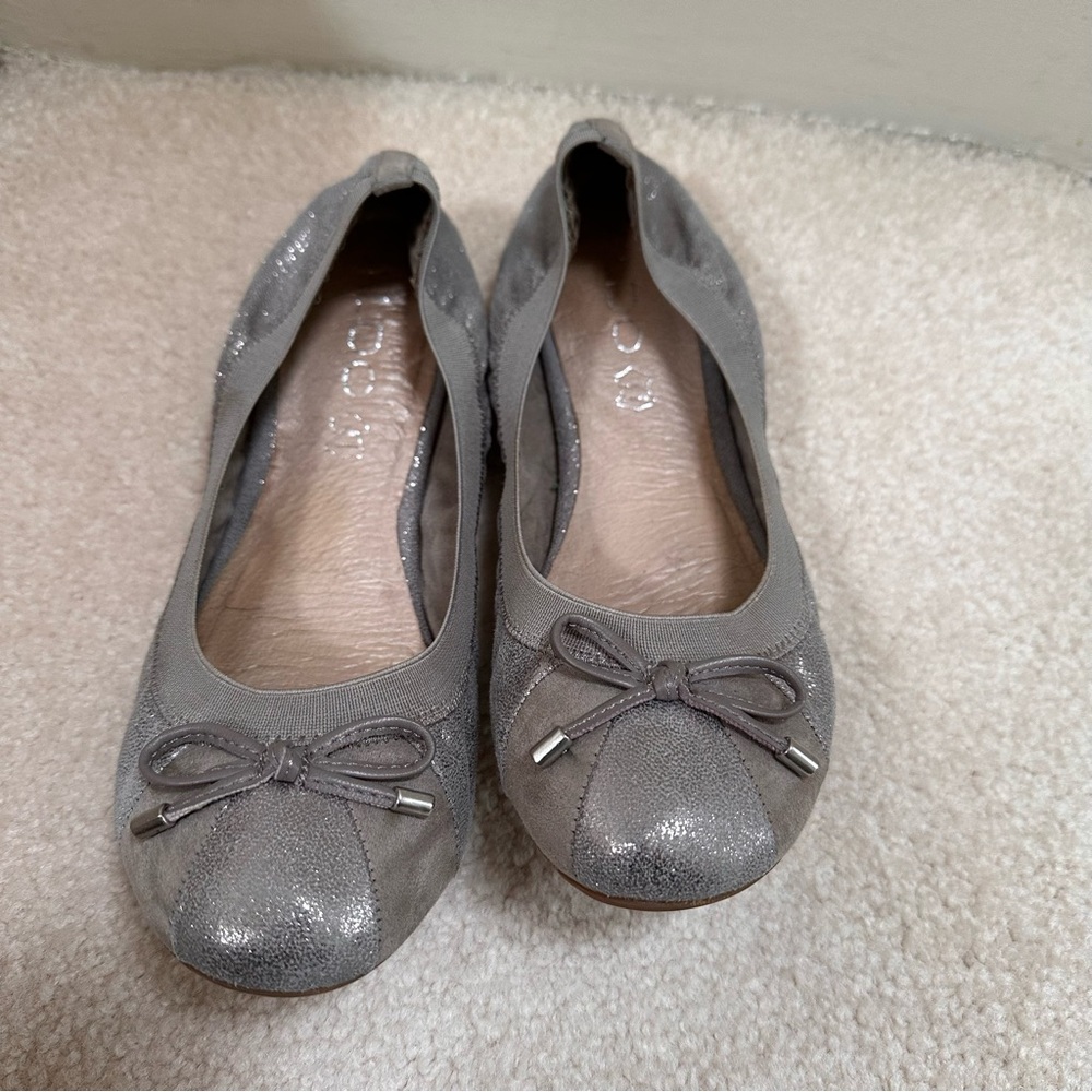 Aldo Gray & Silver Ballet Flats Size 7